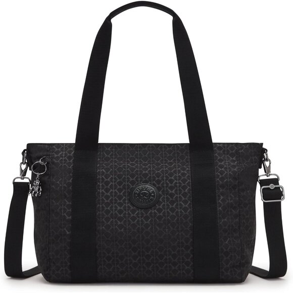 Asseni Small Signature Emb Nylon Tote Bag - Lightweight Water-Resistant Crossb